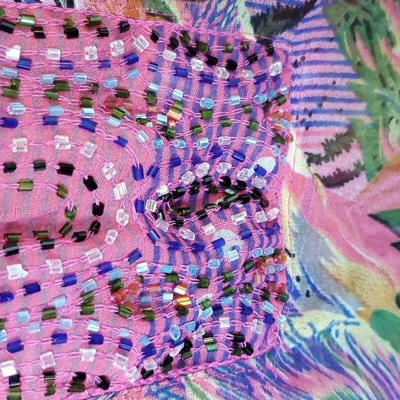 3/$30 Long Sleeve Sheer Top with Beading - Picture 6 of 6